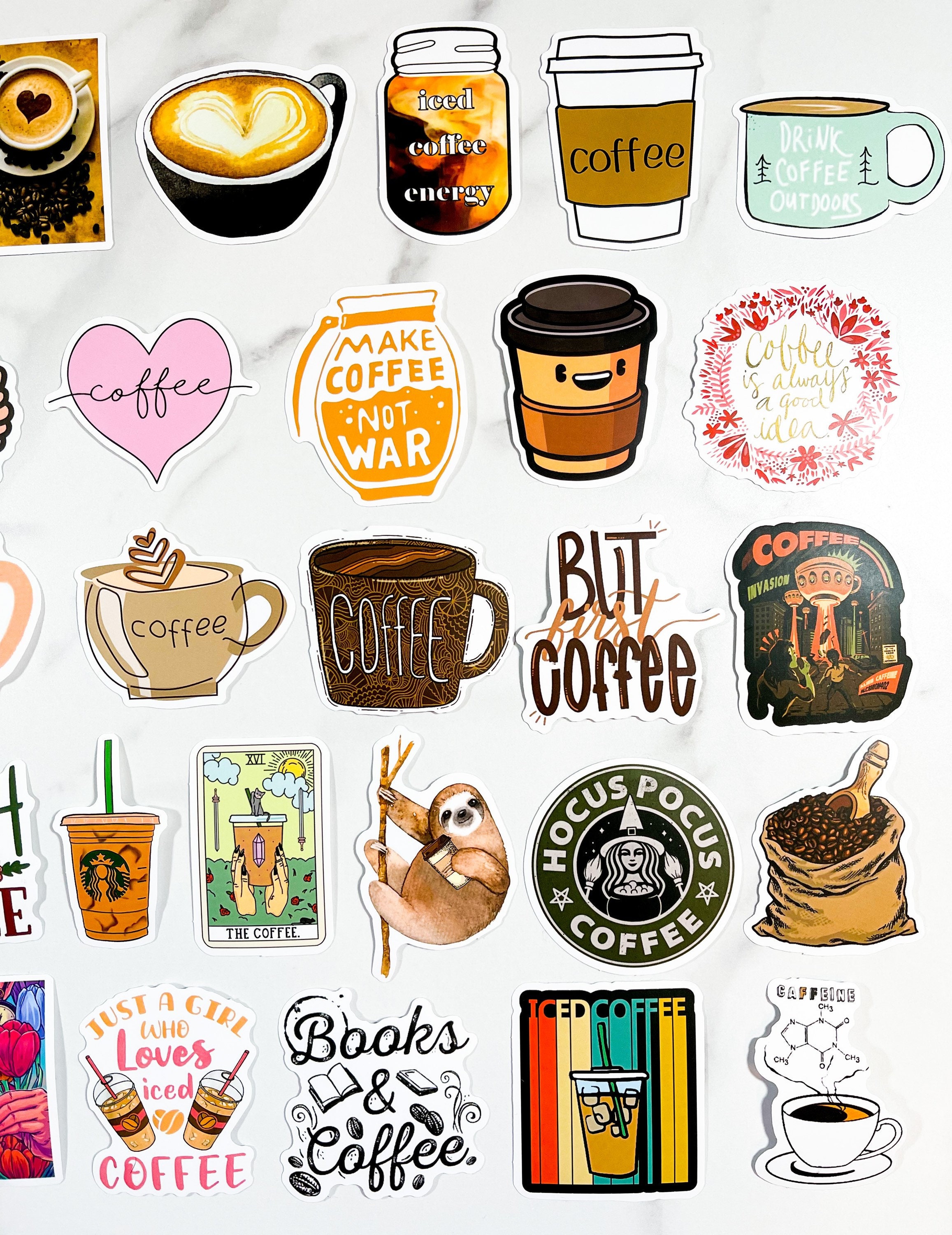 Coffee aesthetic sticker pack - MasterBundles