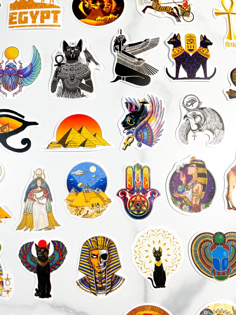 Egyptian Laptop Sticker Pack Egyptian Pharaoh Stickers Etsy