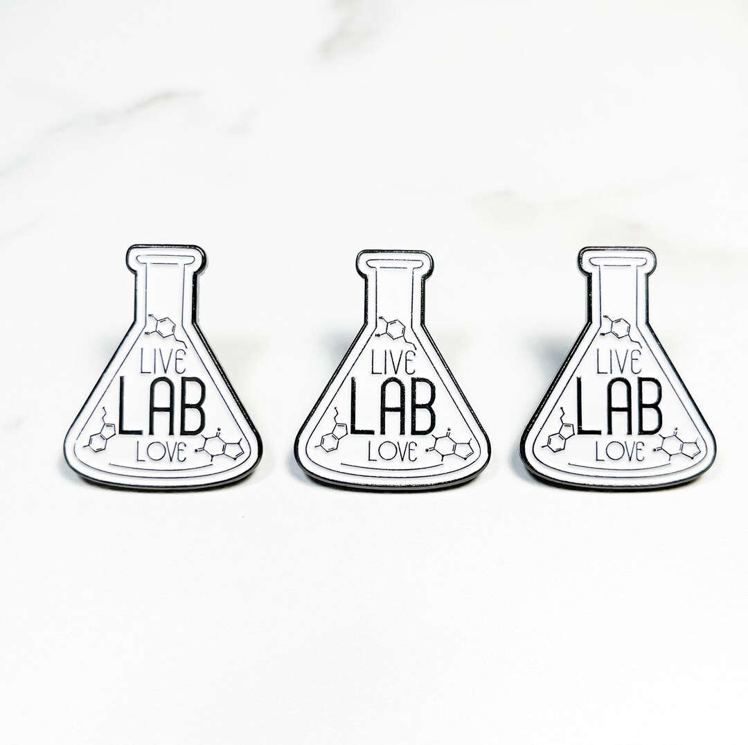 Scientist Lapel Pin Live Lab Love Pin Science Lab Work Etsy