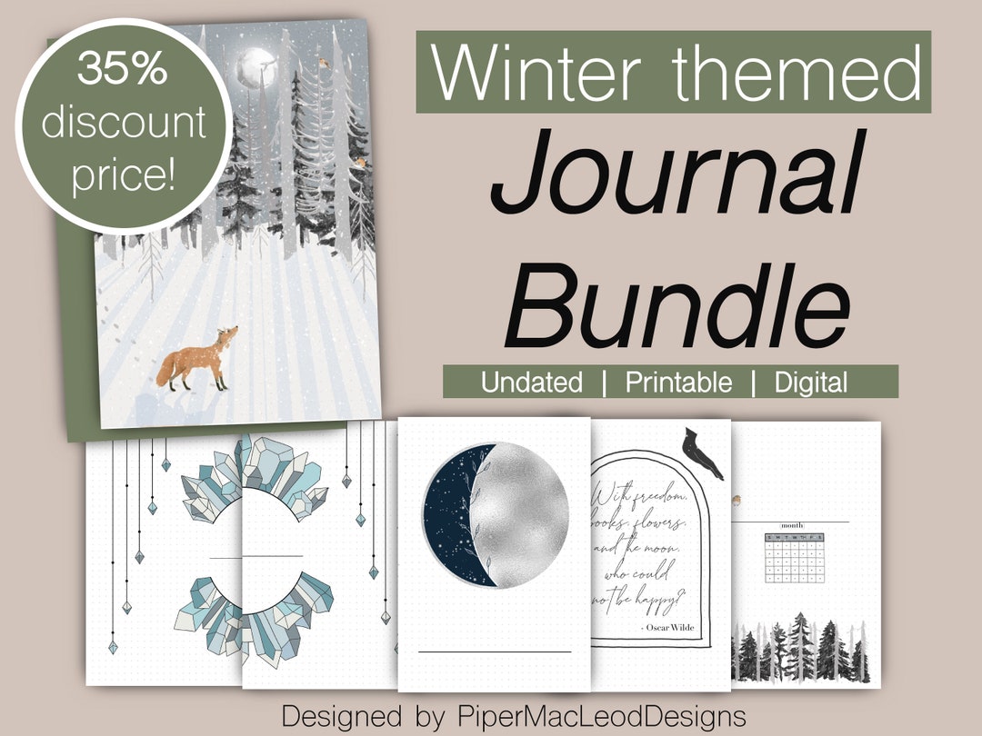3 Month Bullet Point Journal Set, Winter Bundle of Planner Templates ...