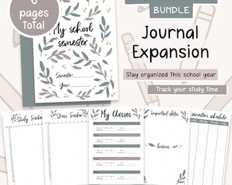 Student Journal Kit: Stress & Study Trackers (PDF)