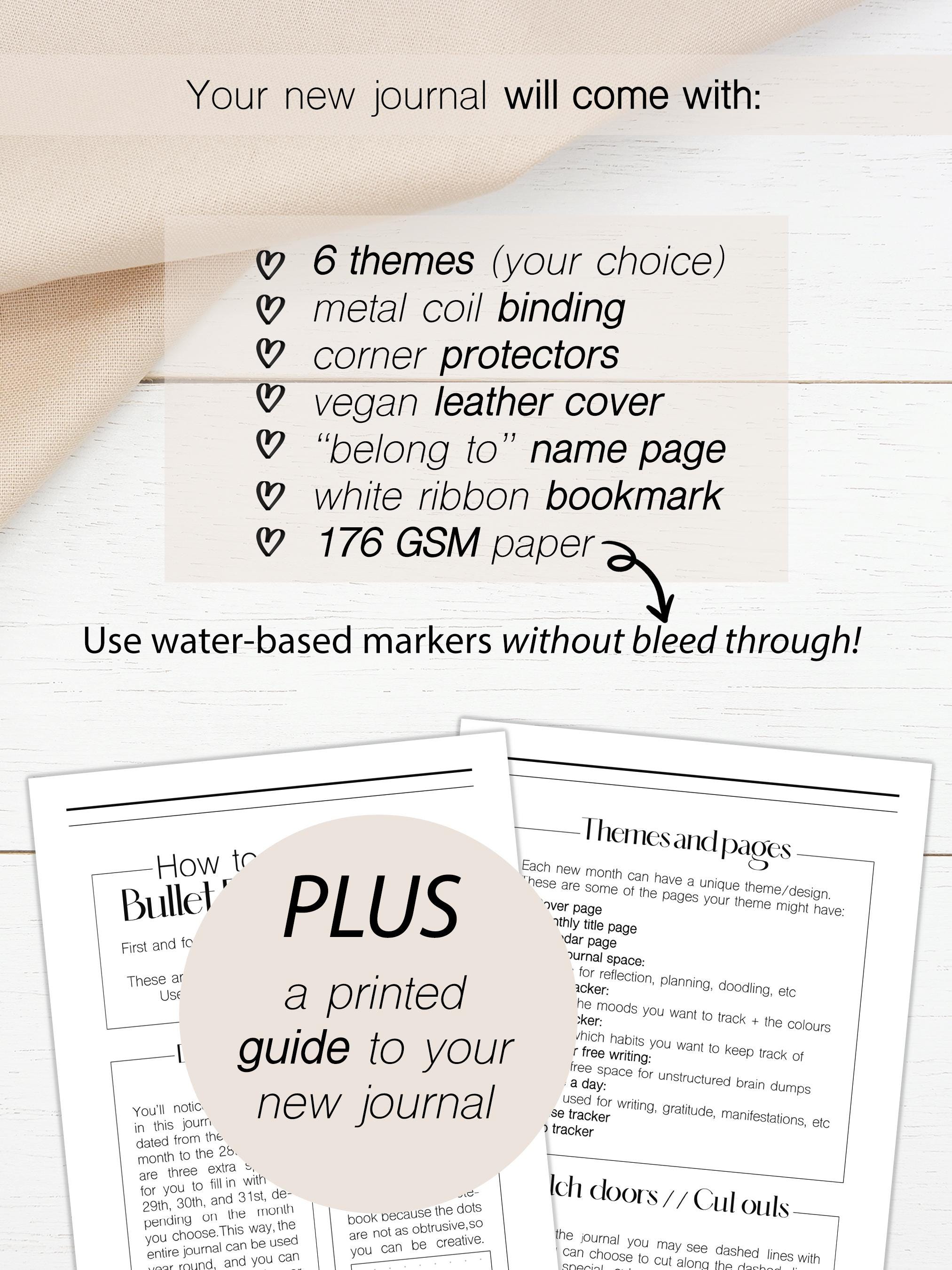 Premade Bullet Point Journal A5, Undated Monthly Custom Planner, Unique ...