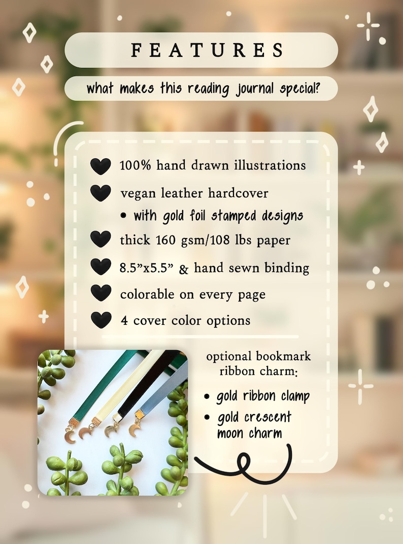 Reading COMPANION Journal, Hardcover Book Review Log, Colorable Bookshelf Tracker, Literary Planner, TBR Organizer, Goals Challenge image 7