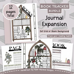 Book Reading Tracker Bundle: Printable Journal Inserts (PDF)