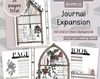 Book Reading Tracker Bundle: Printable Journal Inserts (PDF)