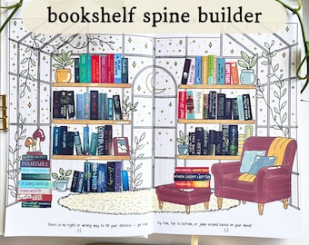 Bookshelf Spine Builder, Book Tracker Printables, Canva Tool, Reading Journal Upgrade, Printable Book Covers, Expanded and Companion Version