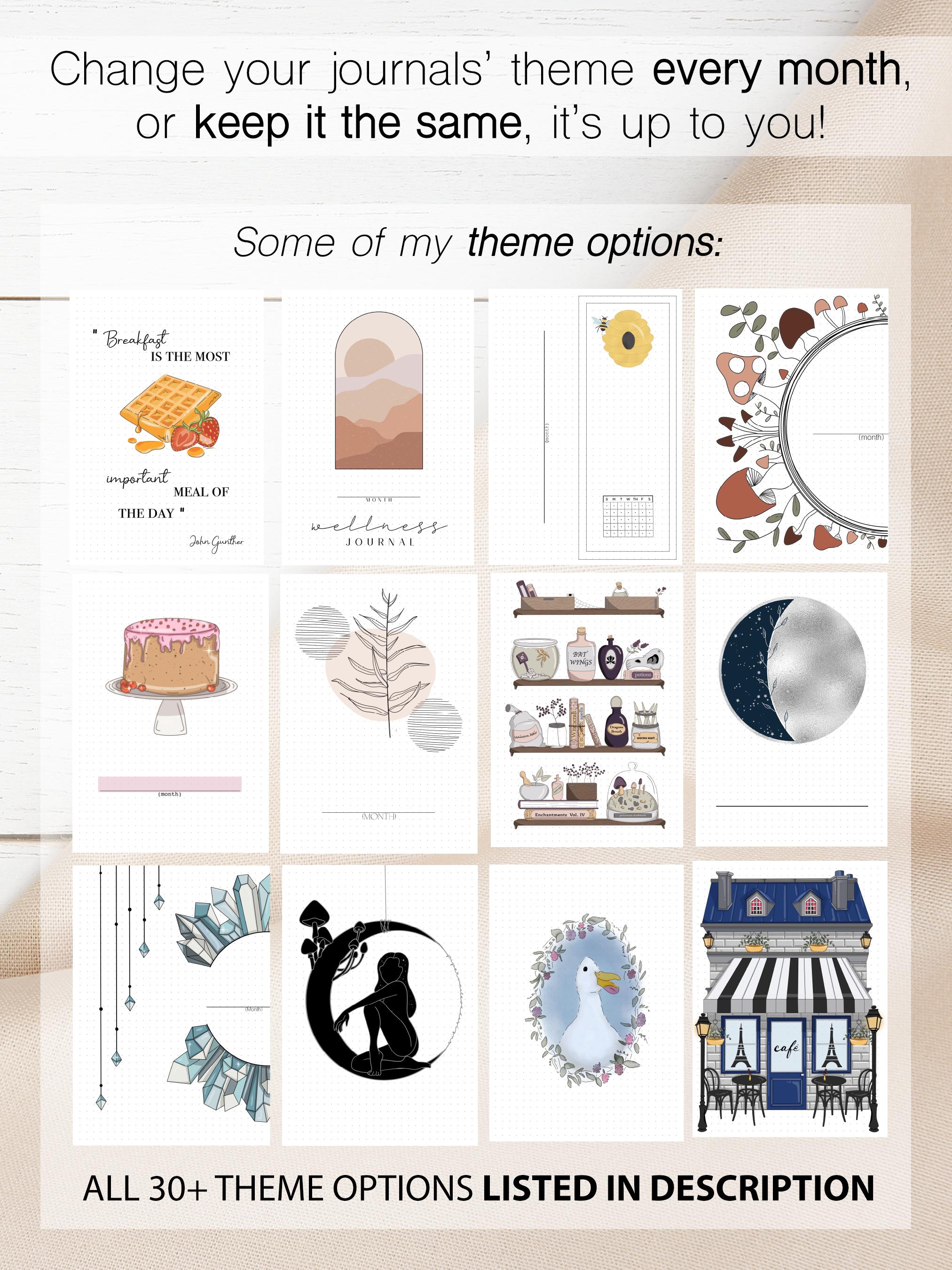 Premade Bullet Point Journal A5, Undated Monthly Custom Planner, Unique ...