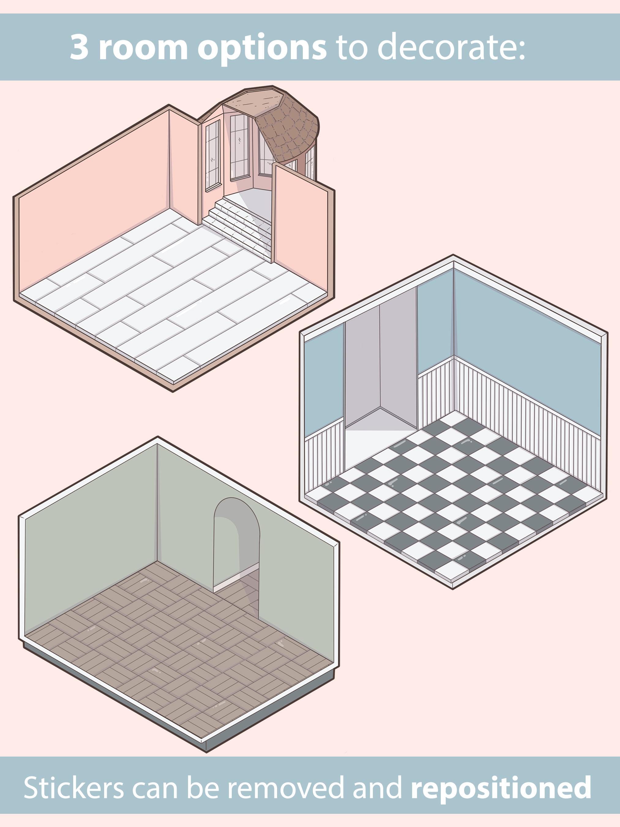 Isometric Room Stickers, Iso Bakery Designer, Interior Design Sticker ...