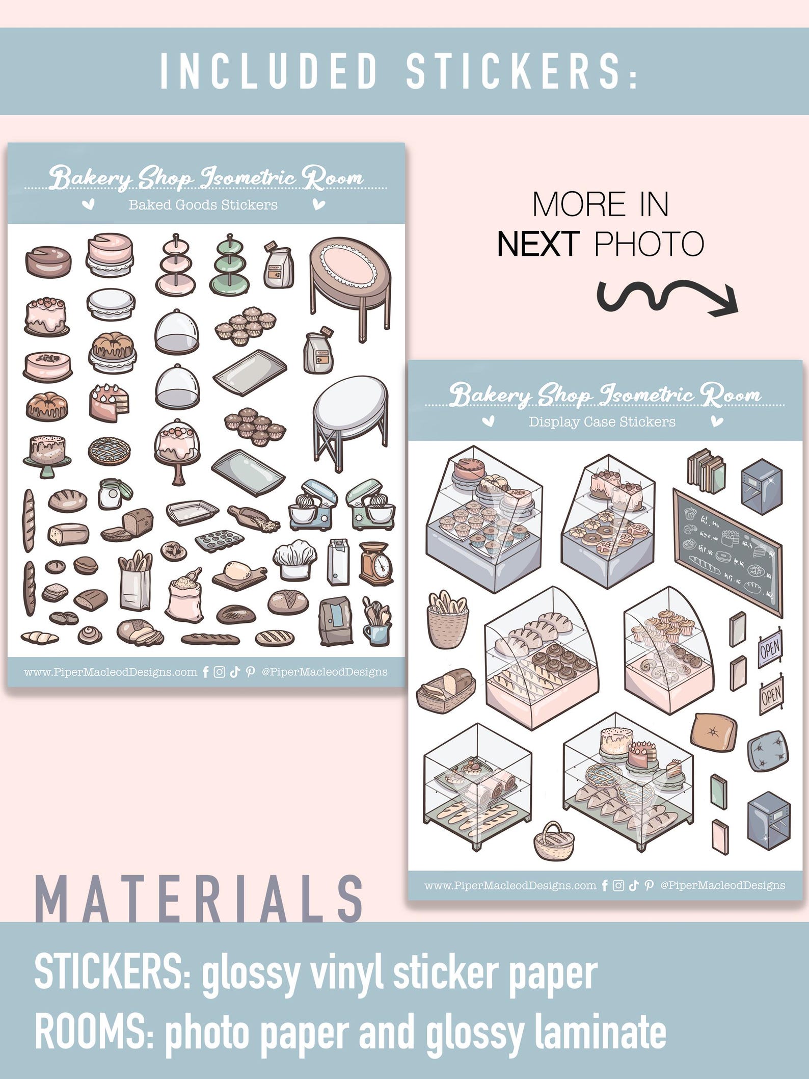 Isometric Room Stickers, Iso Bakery Designer, Interior Design Sticker ...