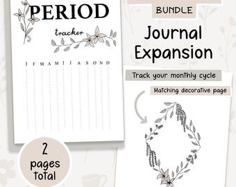 Floral Period Tracker: Printable Planner Inserts (Digital Download)