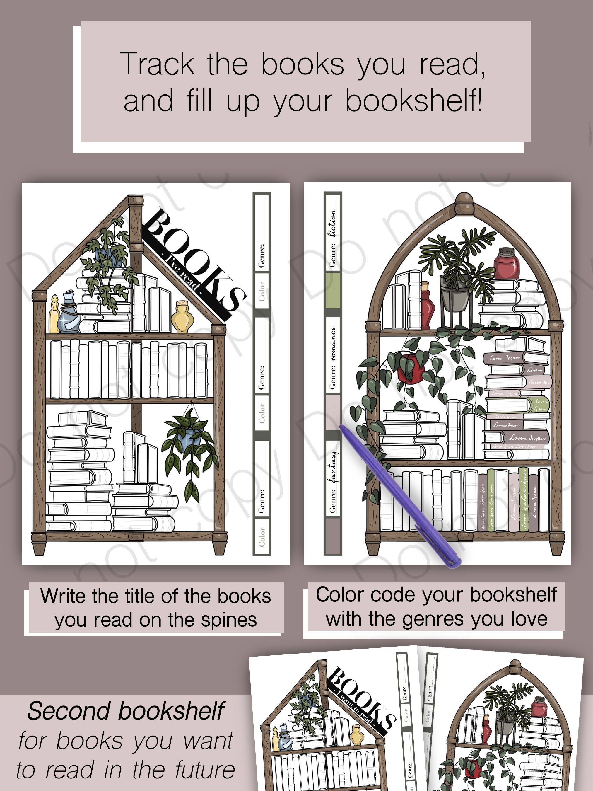 Book Reading Tracker Bundle: Printable Journal Inserts (PDF) - Etsy