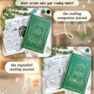Reading COMPANION Journal, Hardcover Book Review Log, Colorable Bookshelf Tracker, Literary Planner, TBR Organizer, Goals Challenge image 18
