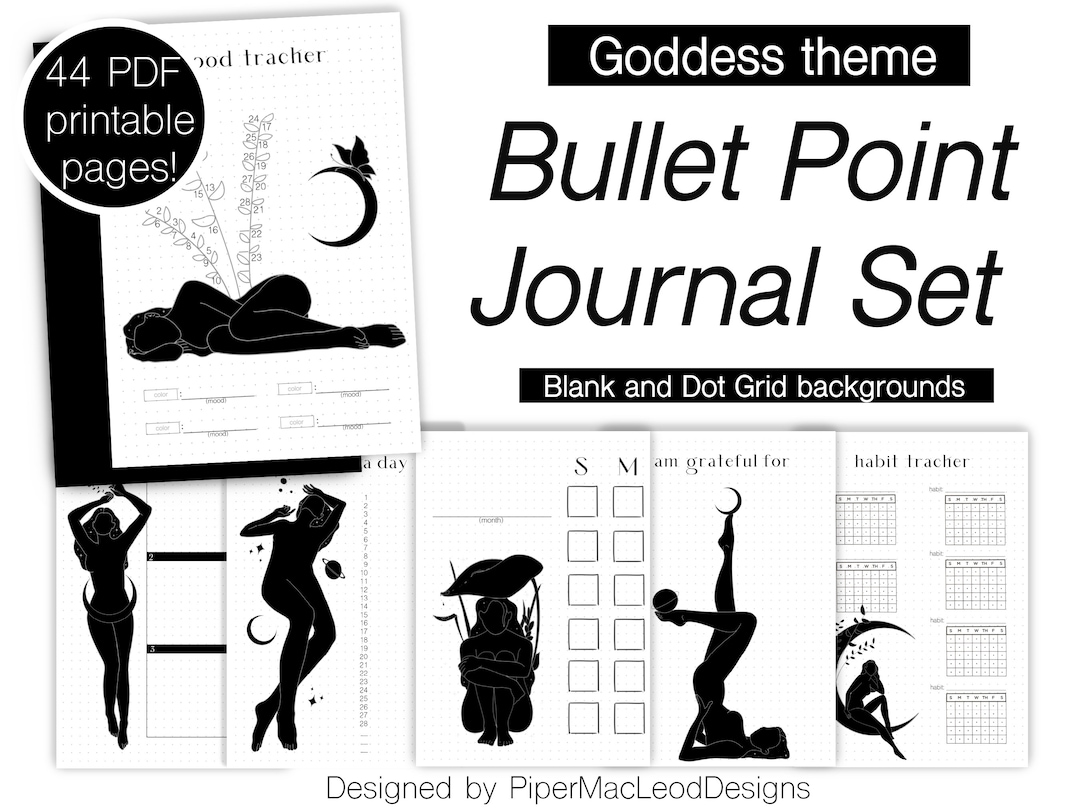 Bullet Point Journal Printable Templates for Your Planner, Goddess and ...