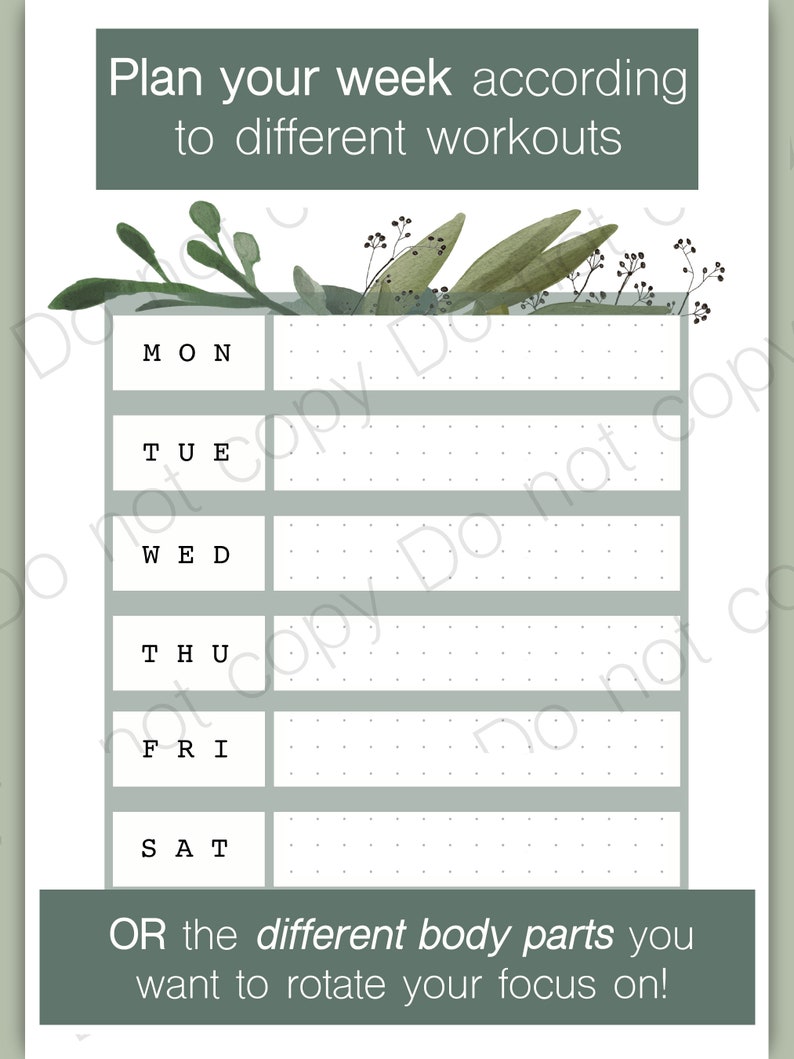 Workout Routine That Rotates Each Week Fitness Tracker Printable Set: Undated Workout Journal Inserts (PDF) - Etsy