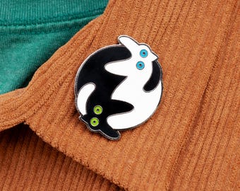 Tui and La Cat Enamel Pin