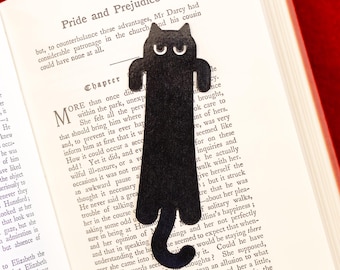 Black Cat Cutout Bookmark
