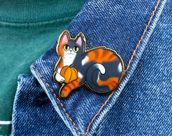 Pumpkin Cat Enamel Pin
