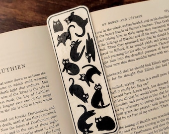 Inky Black Cat Bookmark