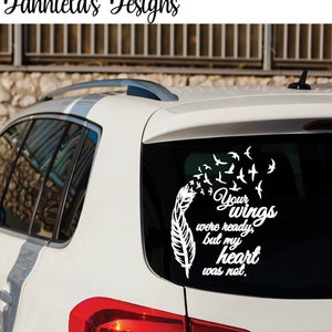 Memories decal/ your wings were ready decal