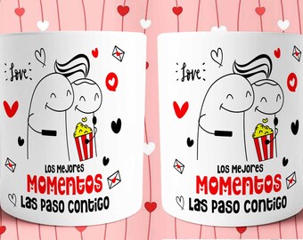 Mug Flork - Los mejores momentos los paso contigotaza de amor