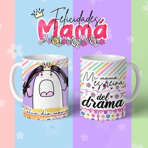 Flork mug/ Taza para mama/Mi mama es la reina del drama