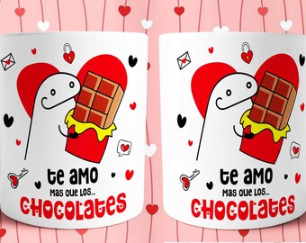 Mug Flork - Te amo mas que los chocolates taza - taza de amor