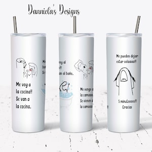 Flork tumbler/ Me voy a la cocina tumbler- vaso de flork