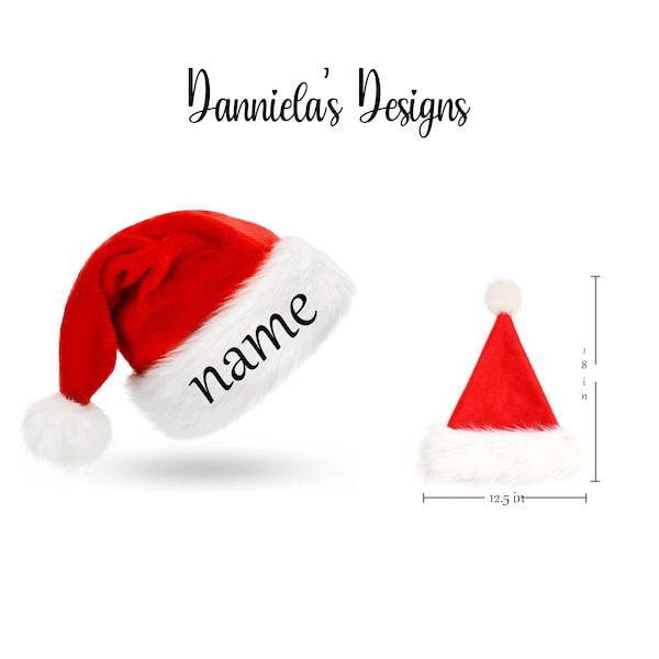 Custom Adult Christmas hat/ Personalized Christmas hat / Custom santa hat Christmas / Christmas hat / Christmas Decoration