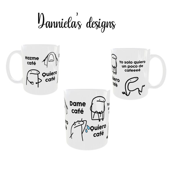 Flork Mug/ Hazme Cafe taza/ quiero cafe taza