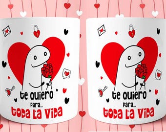 Flork Mug- te quiero para toda la vida taza- taza de amor