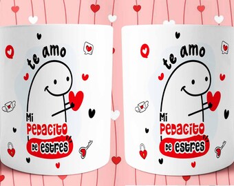 Flork Mug- te amo mi pedacito de estrestes- te amo taza