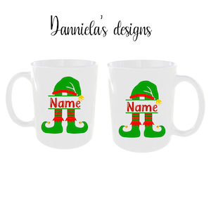 Custom elf mug/ Christmas mug