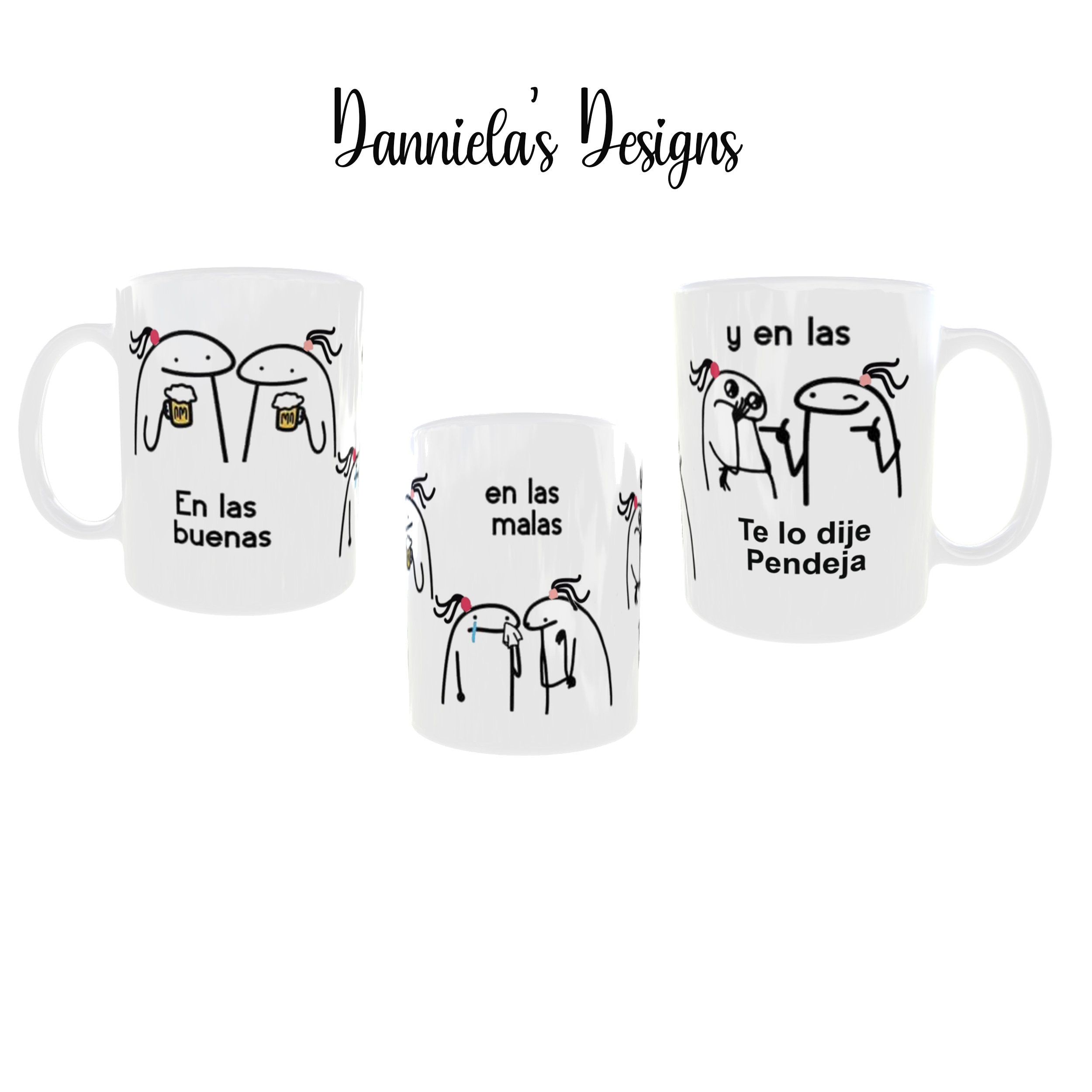 Flork Mug/taza En Las Buenas Y Las Malas Etsy