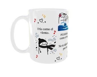 Flork Mug/ fria como el viento cancion en taza. Canción Luis Miguel