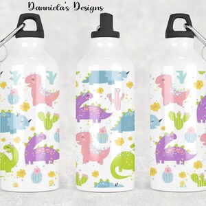 Dinosaurs water bottle- botella de agua para niños- 14 oz botella de agua