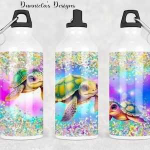 turtle- botella de agua para niños- 14 oz botella de agua- botella de tortuga