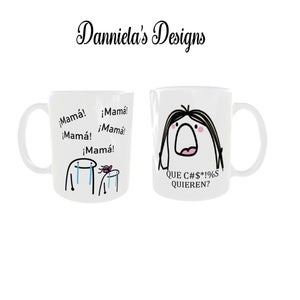 Flork mug/ Taza para mama/ Que chingados quieren taza