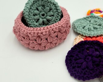 Esfoliantes faciais - almofadas removedoras de maquiagem reutilizáveis, mini panos de lavagem, esfoliantes faciais, esfoliantes de algodão