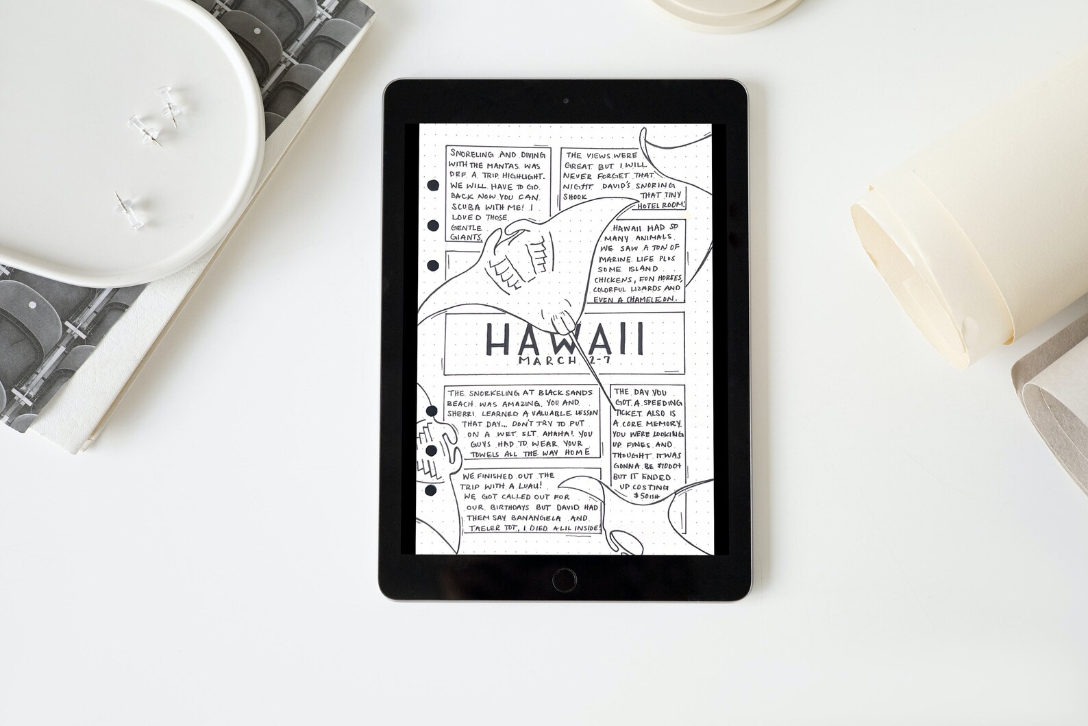 Travel Bullet Journal Printable, Digital Bullet Journal, Bullet Journal ...