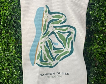 Custom Golf Towel, Golf Course Map Towel, Golf Lover Gifts, Golfer Dad Towel, Golfing Birthday Gift, Grandparents Gift, Housewarming Gift