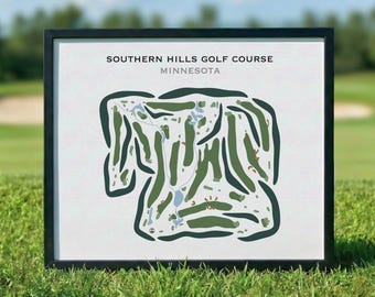 Southern Hills Golf Course, MN | Golf Course Map,Golf Course Map Wall Art, Golf Gifts, Golf Home Décor, Golf Poster, Decor Gift For Men