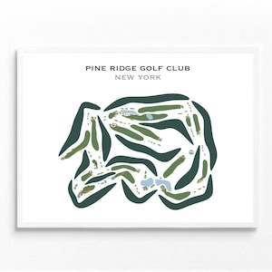 Pine Ridge Golf Club New York | Kunstdruck, Golf Karte, Golf Karte, Golf Karte, Score Karte, Golf Karte, Kunstdruck UNGERAHMT, für Sie und Ihn