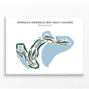 Sandalen Emerald Bay, Bahamas | Kunstdruck, Golf Karte, Golf Karte, Golf Karte, Score Karte, Golf Karte, Kunstdruck UNGERAHMT, für Sie und Ihn