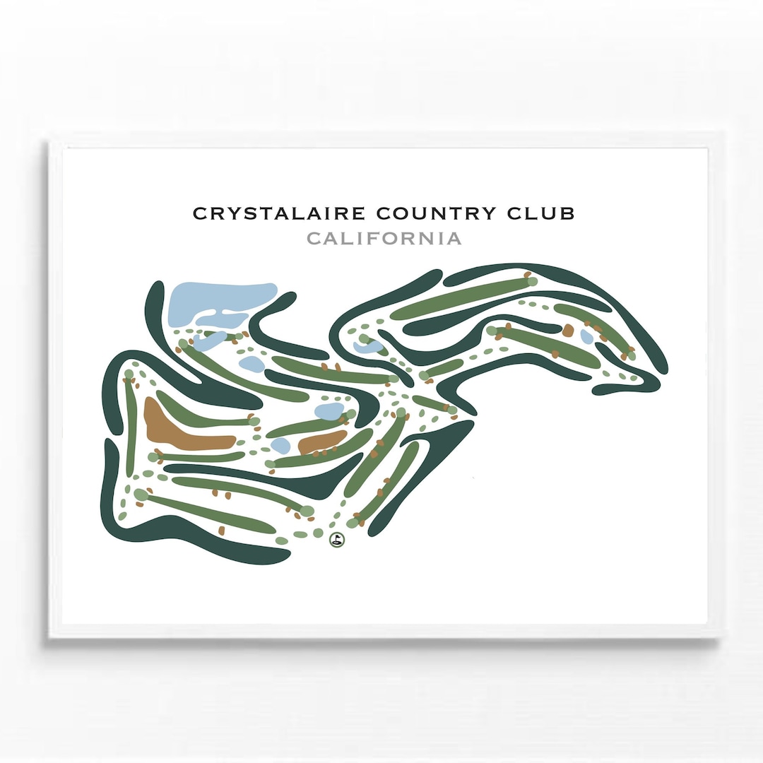 Crystalaire Country Club CA Golf Course Map Home Decor Etsy