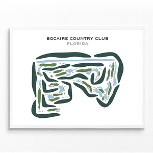 Bocaire Country Club, Florida | Kunstdruck, Golf Karte, Golf Karte, Golf Karte, Score Karte, Golf Karte, Kunstdruck UNGERAHMT, für Sie und Ihn