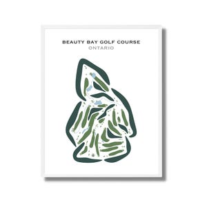 Beauty Bay Golf Club, Kanada | Kunstdruck, Golf Karte, Golf Karte, Golf Karte, Score Karte, Golf Karte, Kunstdruck UNGERAHMT, für Sie und Ihn