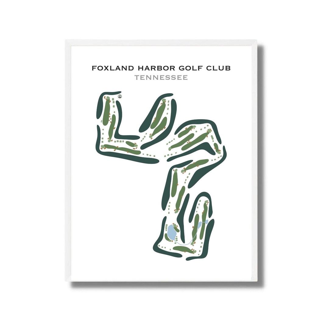 Foxland Harbor Golf Club TN Golf Course Map Golf Map Golfer Gift
