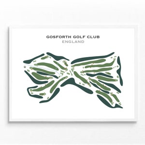 May include: A simplified illustration of a golf course layout, showing the green areas and sand traps. The text "GOSFORTH GOLF CLUB ENGLAND" is at the top of the image.