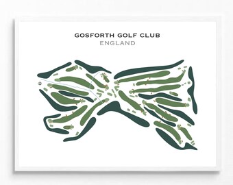 Gosforth Golf Club, England Golf Course Map, Golf Map, Golfer Gift