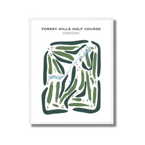 Forest Hills Golfkurs, OR | Kunstdruck, Golf Karte, Golf Karte, Golf Karte, Score Karte, Golf Karte, Kunstdruck UNGERAHMT, für Sie und Ihn